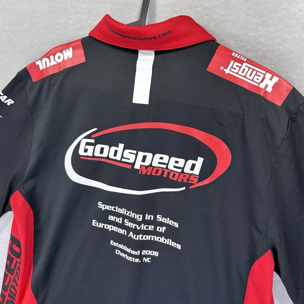Godspeed Motors Bosch Rowe Delphi Racing Race Charlotte NC Paragon Polo Shirt‎ M